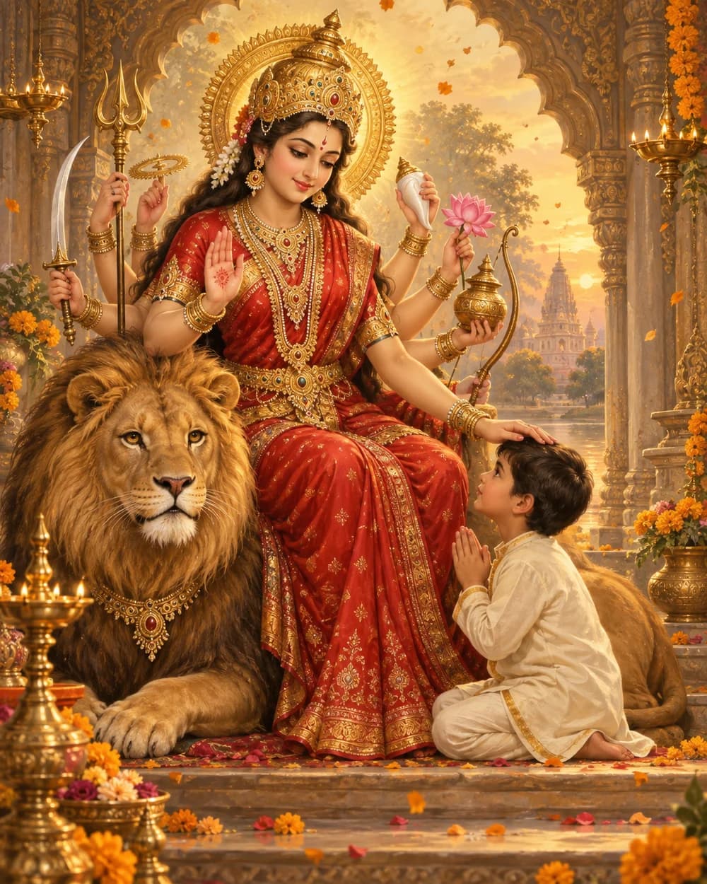 Maa Durga blessing portraits
