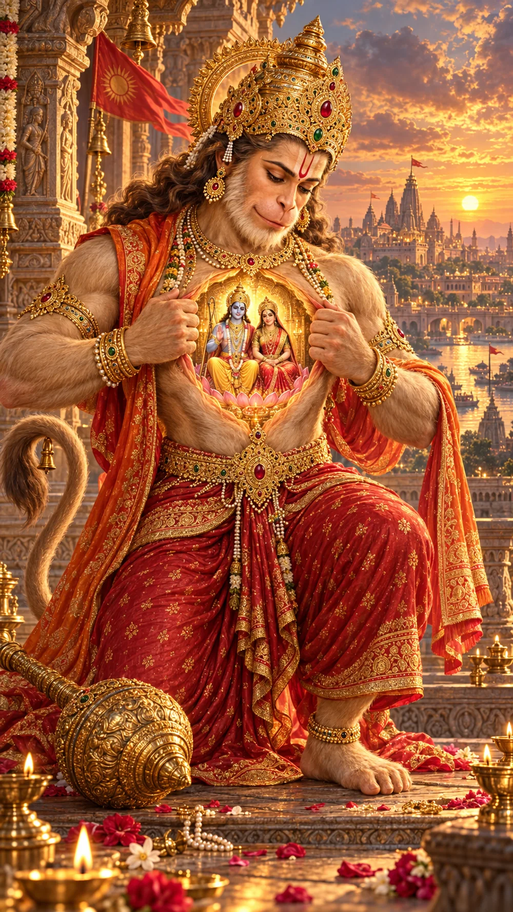 Ram and Sita in Hanuman’s heart