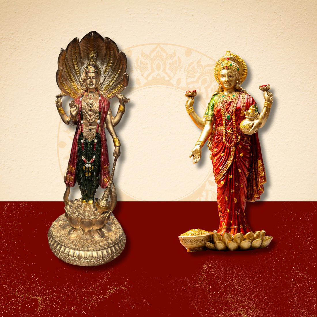 Lord Vishnu & Maa Laxmi Idol By CraftNagri