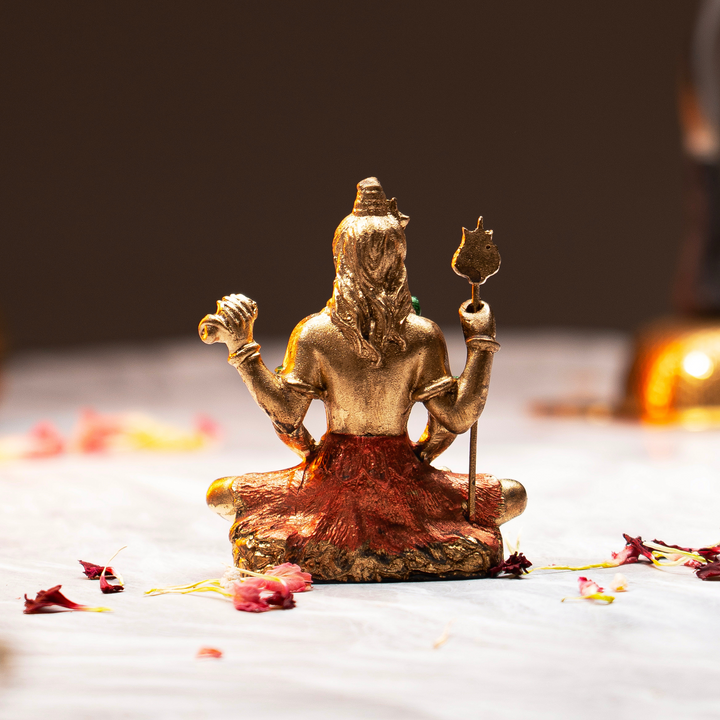 Idol Collections Shiva Sitting with 4 Arms Car Dashboard